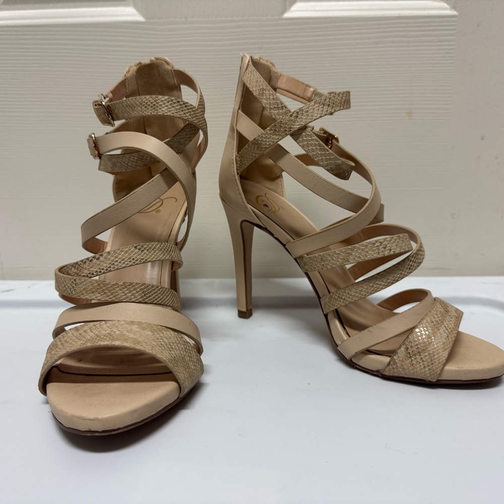 My Delicious Snakeskin Strappy heels